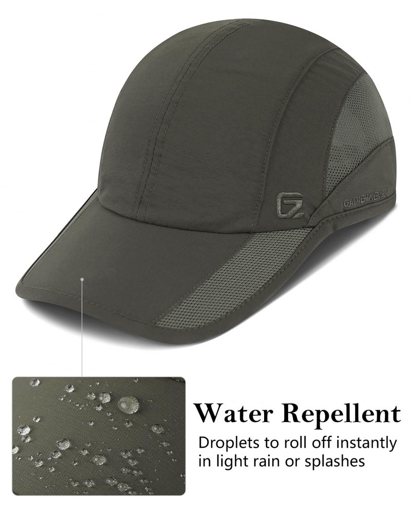 GADIEMKENSD Cooling Running Hat Quick Dry Summer Baseball Cap UPF50+ Sports Sun Cap Breathable Mesh Trucker Dad Hats Unstructured for Golf Tennis Hiking Gym Travel Camping Army Green S/M 6 7/8-7 1/4 - Image 5