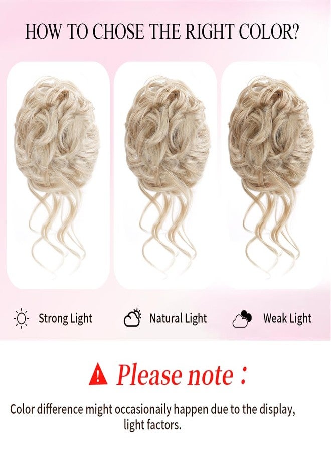 rosmile 2PCS G2PCS Dark Chocolate Messy Buns Hair Pieces Synthetic Claw Clip Wavy Curly Scrunchies Ponytail Extension for Women(4/33-Dark Chocolate) - Image 5