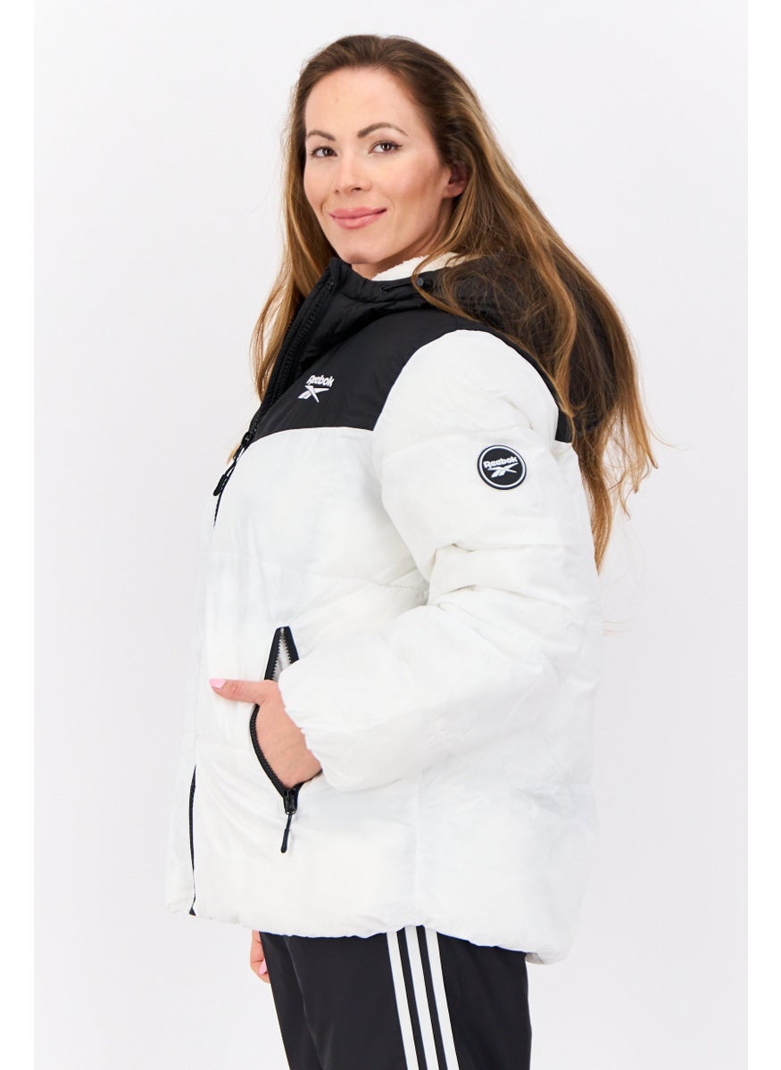 Reebok Women Sportswear Fit Outdoor Jacket, White  - Image 3