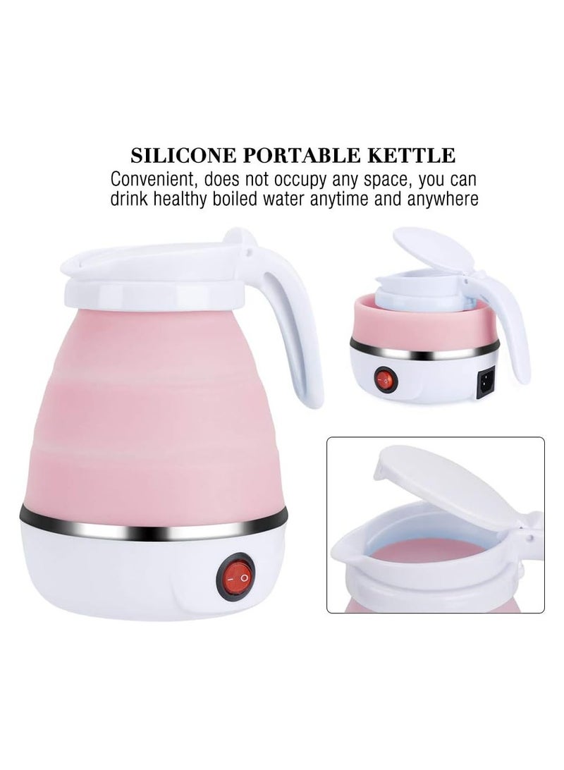 DubaiGallery Mini Electric Kettle EU Stainless Steel Silicone Foldable Teapot Travel Home Portable Electric Kettle - Image 2