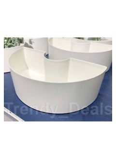 Amazing Ikea HASTBONA HÄSTBÖNA Plant Pot Holder Indoor/Outdoor White Half Circle - NEW