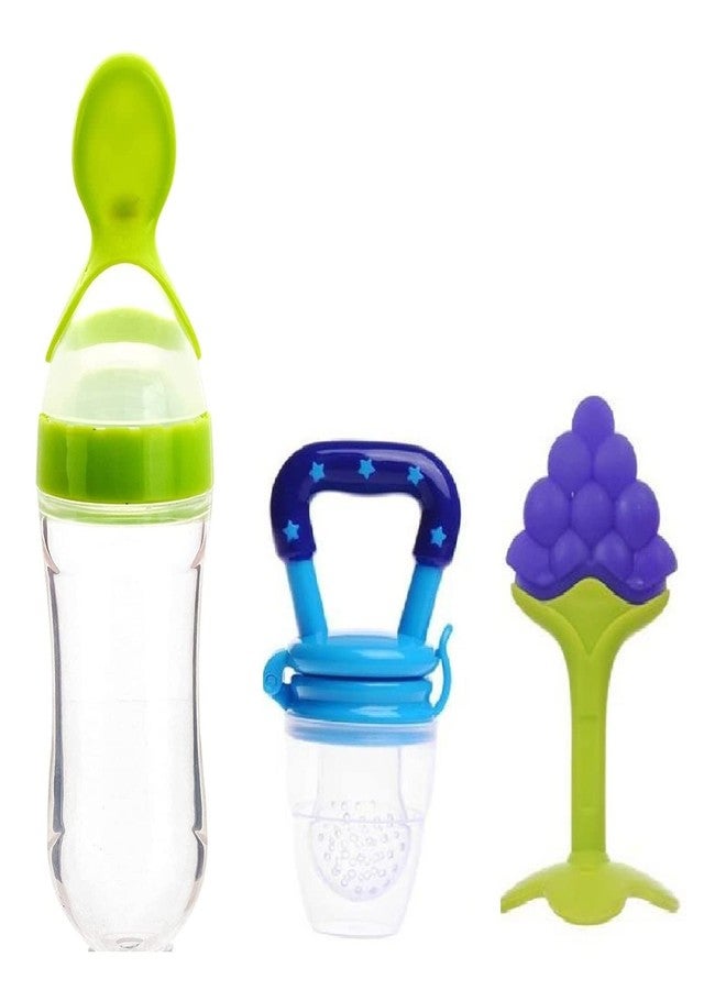 Aplam Chaplam Baby Fruit Nibbler Fruit Feeder/Baby Fruit Nipple/Pacifier for 4 Months + Babies Baby Feeding Set (Multicolour15) (Multicolor12) - Image 1