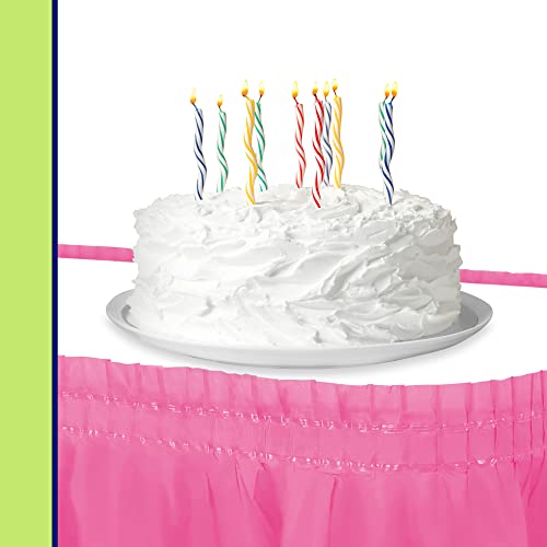Party Dimensions Plastic Table Skirt, 29-Inches by 14-Feet - Hot Pink - 1 Pack - Image 4