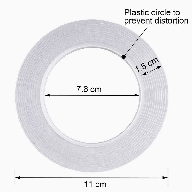 Zyilan Thin Double Sided Tape for Craft,Card Making,Gift,Scrapbooking and Office School Stationery Supplies,Tear-by-Hand, Paper Backing (4Rolls,1/2 Inch x 32 Yards Per Roll) - Image 3