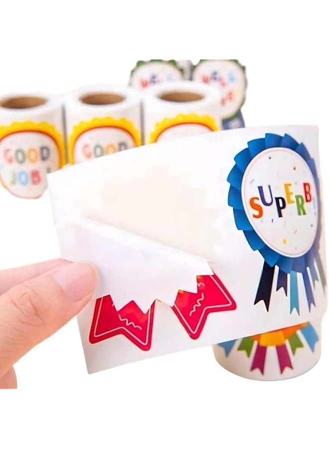 erorex 100Pcs Reward Stickers For Kids Incentive Stickers With 6 Medal Designs Teacher Supplies For Classroom Motivational Stickers For Students With Encouraging Words - Image 5