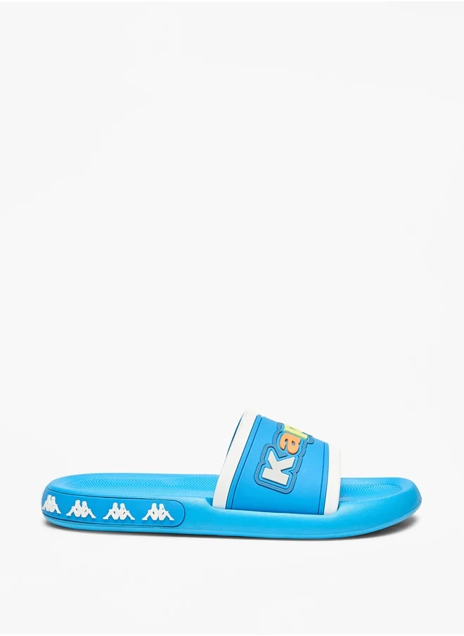 كابا Boys' Logo Embossed Slip-On Slides