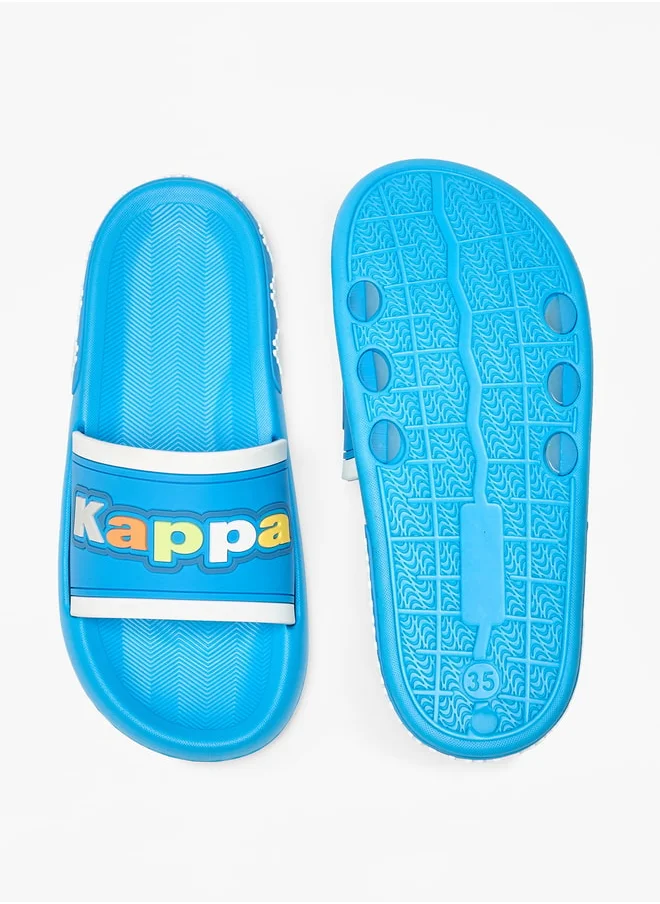 كابا Boys' Logo Embossed Slip-On Slides