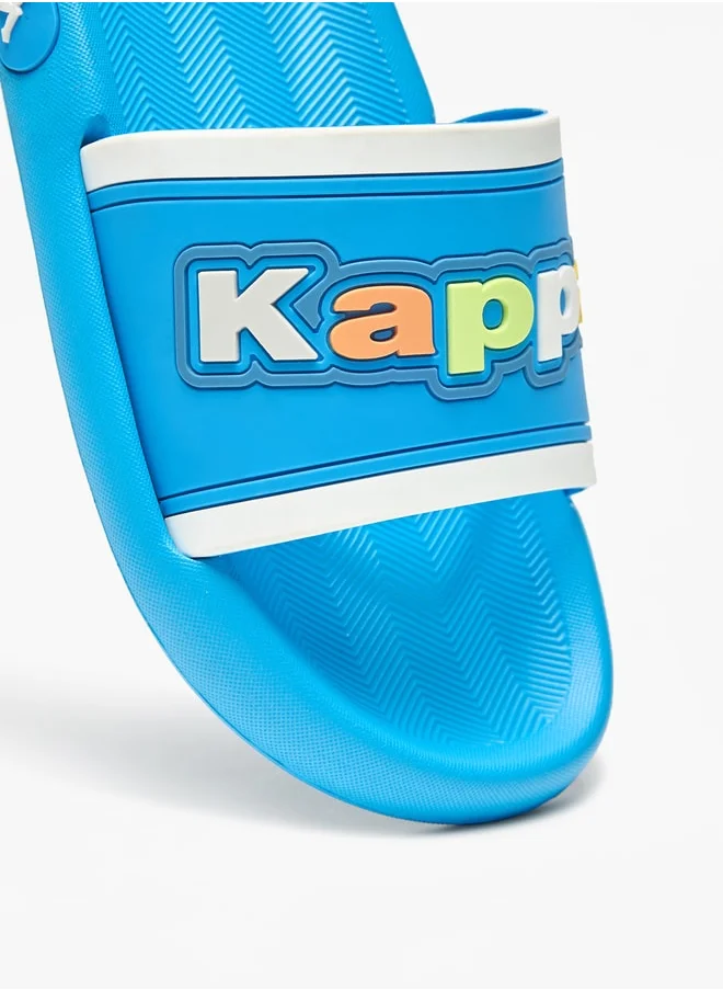 كابا Boys' Logo Embossed Slip-On Slides