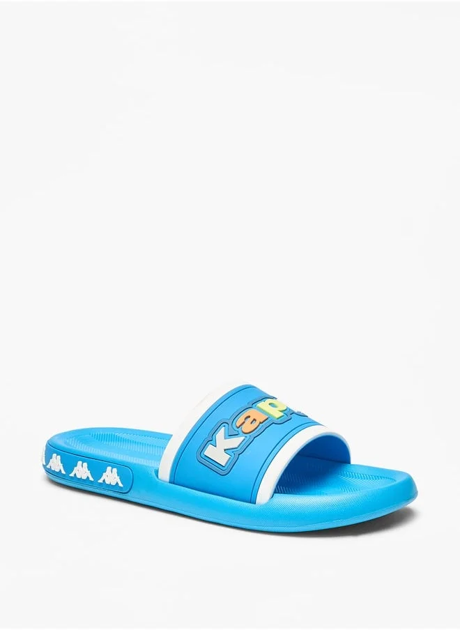 كابا Boys' Logo Embossed Slip-On Slides