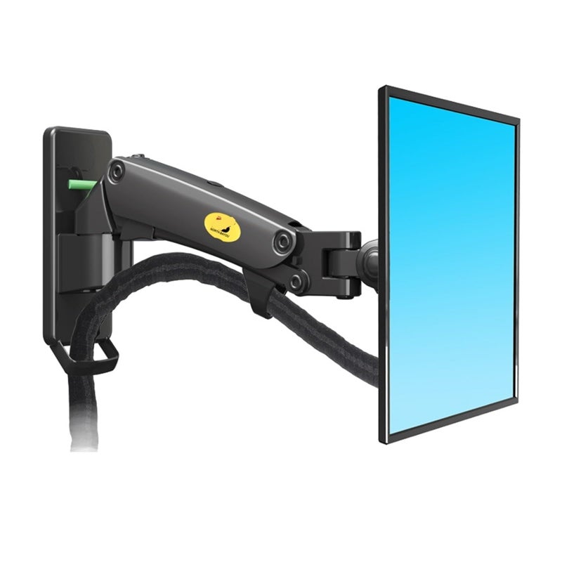 Full Motion TV Wall Mount Gas Spring Arm Bracket 17 To 27 Inch Black Aluminum Stand - Image 2