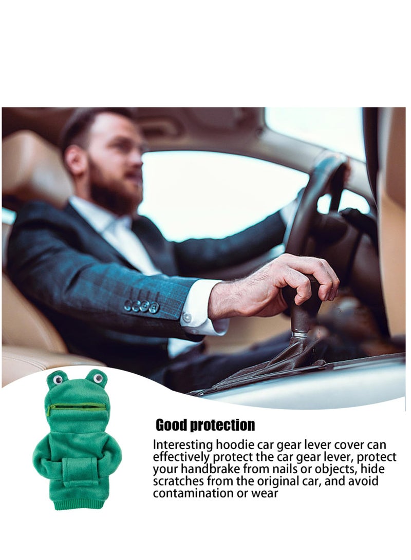 Mini Gear Stick Hoodie  Universal Car Gear Stick Knob Cover Cute Frog Shark Gearstick Hoodie Funny Sweatshirt Hoodie for Car Shifter  Automotive Interior Accessories  Halloween Decor