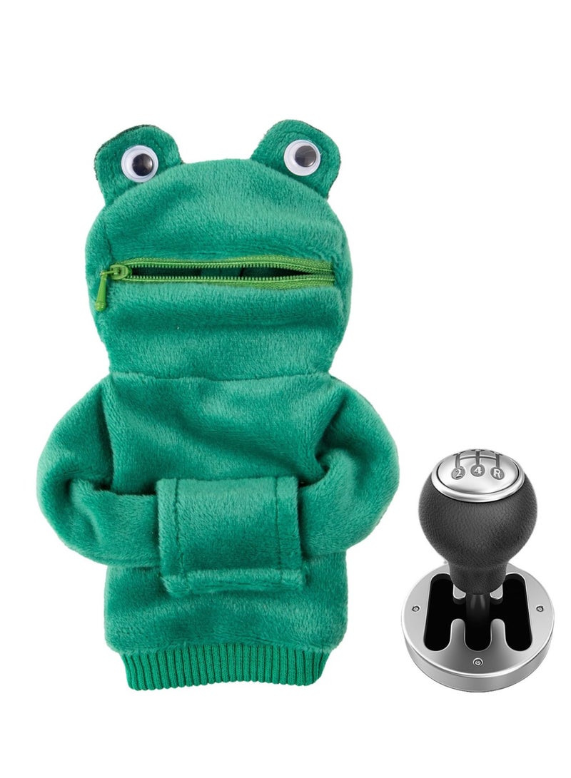 Mini Gear Stick Hoodie  Universal Car Gear Stick Knob Cover Cute Frog Shark Gearstick Hoodie Funny Sweatshirt Hoodie for Car Shifter  Automotive Interior Accessories  Halloween Decor