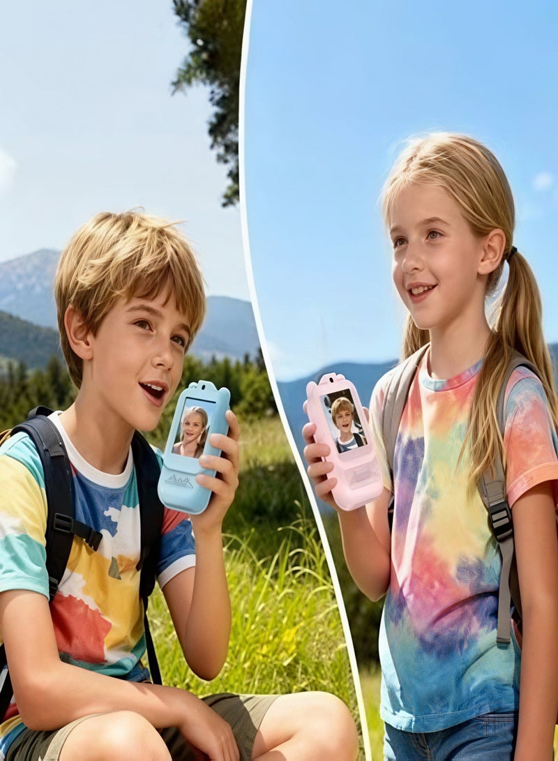 Wish Kids Camera Toy Phone Set with Color Screen, Rechargeable Pretend Play Toy with Games, Stickers and Music for Boys and Girls - Image 3