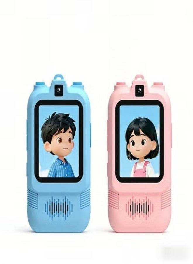 Wish Kids Camera Toy Phone Set with Color Screen, Rechargeable Pretend Play Toy with Games, Stickers and Music for Boys and Girls - Image 1