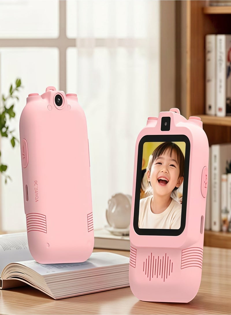Wish Kids Camera Toy Phone Set with Color Screen, Rechargeable Pretend Play Toy with Games, Stickers and Music for Boys and Girls - Image 2