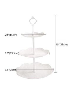 Y&D 3 Tier Cupcake Stand Plastic Tiered Serving Dessert Fruit Snack Tower Tray for Wedding Home Birthday Tea Party Baby Shower  - Image 4