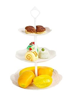 Y&D 3 Tier Cupcake Stand Plastic Tiered Serving Dessert Fruit Snack Tower Tray for Wedding Home Birthday Tea Party Baby Shower  - Image 3