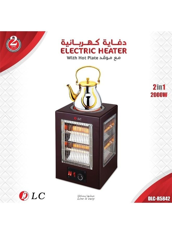دي إل سي  دفاية كهربائية و طباخة في ان واحد من دي ال سي 2000 واط 2000 W DLC-R5842 متعدد الألوان - Image 2