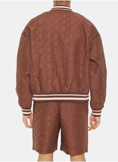 FOREVER 21 Textured Varsity Bomber Jacket  - Image 3