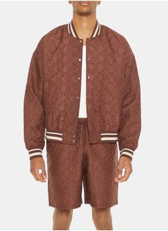FOREVER 21 Textured Varsity Bomber Jacket  - Image 1