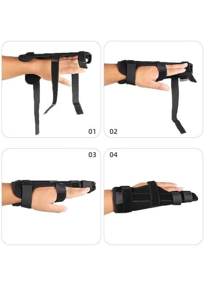 XiuWoo - Boxer Finger Splint and pinky Splint Support for Trigger Finger boxer's Fracture Finger Fracture Tendonitis Metacarpal Fracture Sprains Fits Both Left and Right HandM Size - Image 1