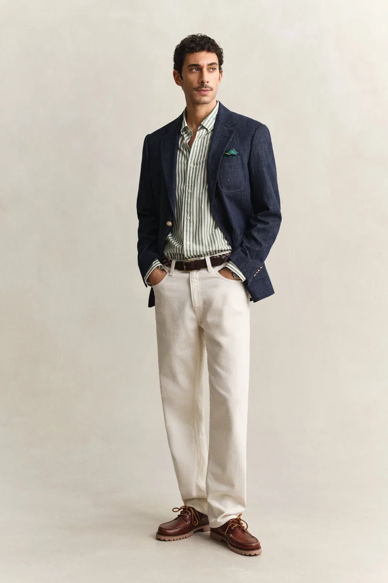 GANT  Regular Classic Poplin Stripe Shirt for Men | Best Price UAE