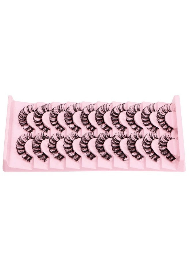 DSLONG DSLONG 10 Pairs Cluster Lashes D Curl Russian Strip Lashes Fluffy False Eyelashes Individual Natural Wispy Lashes DIY Eyelashes Extension At Home (D01) - Image 5