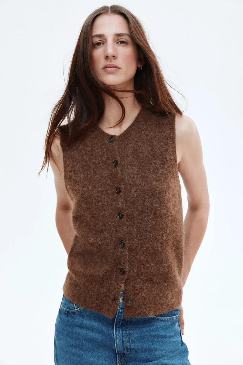 Alpaca-blend waistcoat