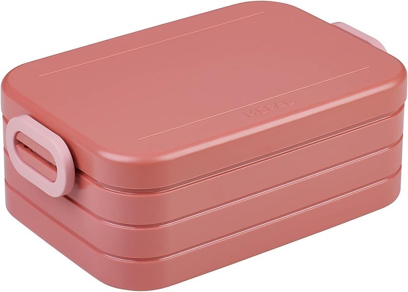 Mepal – Lunch Box Take a Break Midi – Lunch Box to Go - for 2 Sandwiches or 4 Slices of Bread – Suitable for The Dishwasher - 900 ml - Vivid Mauve - Image 1