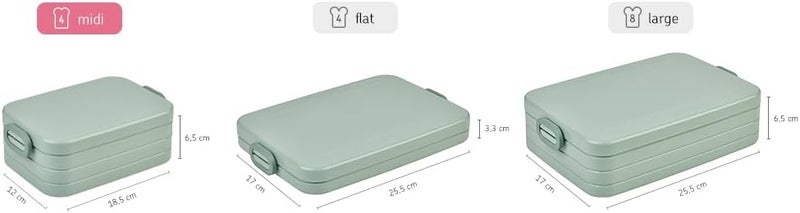 Mepal – Lunch Box Take a Break Midi – Lunch Box to Go - for 2 Sandwiches or 4 Slices of Bread – Suitable for The Dishwasher - 900 ml - Vivid Mauve - Image 4