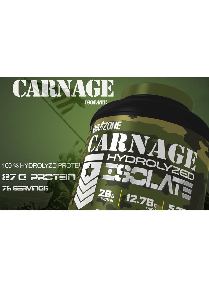 Warzone Carnage Hydrolyzed Premium Whey Protein Isolate 78 Servings - Chocolate Gourmet  - Image 5