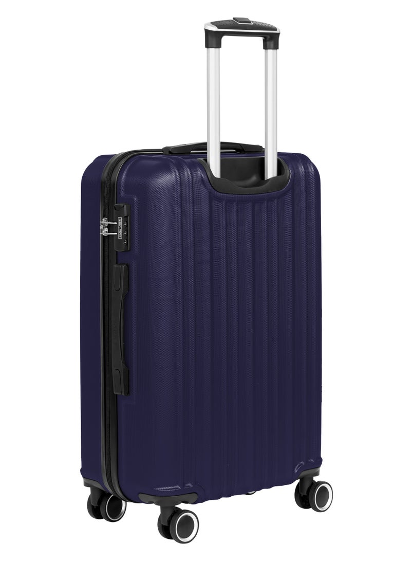 PARAJOHN Para John 28-Inch Large ABS Hard Case Checked-In Luggage Trolley Bag with 8 Spinner Wheels and Lock –Navy Blue - Image 4