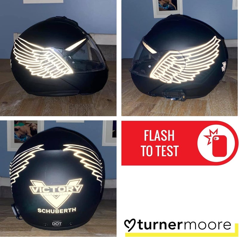 Turner Moore Edition طبعة تيرنر مور من الفينيل العاكس الأبيض لـ Cricut، لفة 12 × 4 قدم، فينيل عاكس دائم للحرف اليدوية، الملصقات، الدراجات، الدراجات النارية، الخوذات، صناديق البريد، شريط عاكس (4 أقدام، فضي أبيض) - Image 3