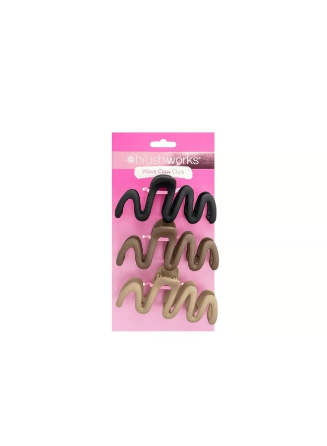 Brushworks Wave Claw Clips x3 - Image 1