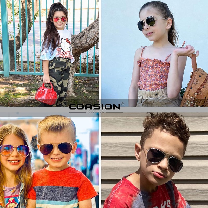 COASION نظارات شمسية كلاسيكية صغيرة قطبية للأطفال البنات والأولاد من عمر 2-10 سنوات 50MM - Image 5