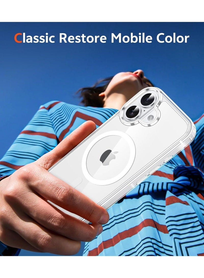 غطاء آيفون 17 المغناطيسي، غطاء شفاف بلوري مقاوم للاصفرار، متوافق مع ماج سيف مع حماية من السقوط بمستوى عسكري - Image 5