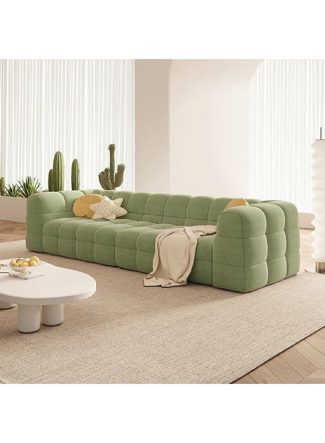 Comfynest Modern 4 Seater Sofa Set Upholstered Fabric Tufted Sectional Couch (Green)  - Image 1
