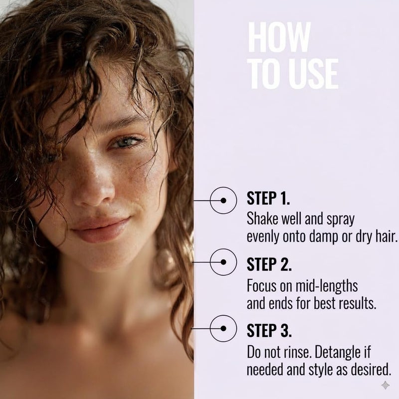 Hey Honey Tame Tonic Honey & Argan Oil Leave-In Conditioner Spray | Frizzâ€‘Taming, Heatâ€‘Protect & Shineâ€‘Boost | Infused with Keratin & Bee Propolis, Sulfate & Paraben Free â€“ 150â€¯mL (5â€¯oz) - Image 3