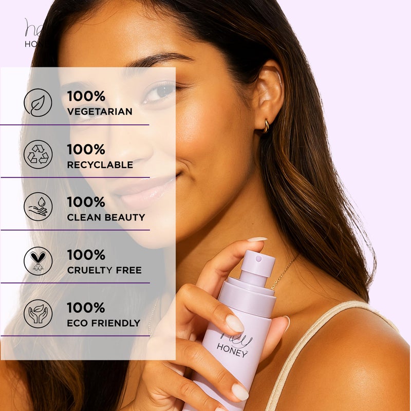 Hey Honey Tame Tonic Honey & Argan Oil Leave-In Conditioner Spray | Frizzâ€‘Taming, Heatâ€‘Protect & Shineâ€‘Boost | Infused with Keratin & Bee Propolis, Sulfate & Paraben Free â€“ 150â€¯mL (5â€¯oz) - Image 4