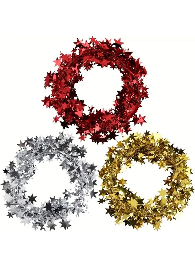 Three Pack Decorative Iron Wire Vine Garland 750cm for Christmas Yard - Image 1