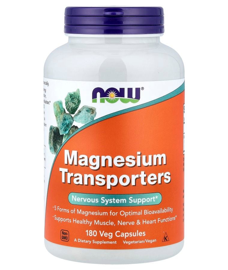 now Magnesium Transporters 180 Veg Capsules