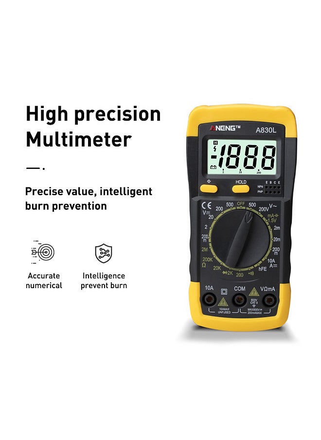 Generic - Digital LCD Voltmeter Ammeter Ohmmeter Multimeter Volt AC DC Tester Meter - Image 1