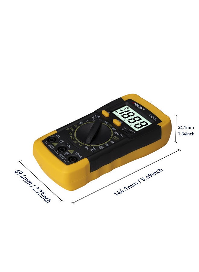 Generic - Digital LCD Voltmeter Ammeter Ohmmeter Multimeter Volt AC DC Tester Meter - Image 1