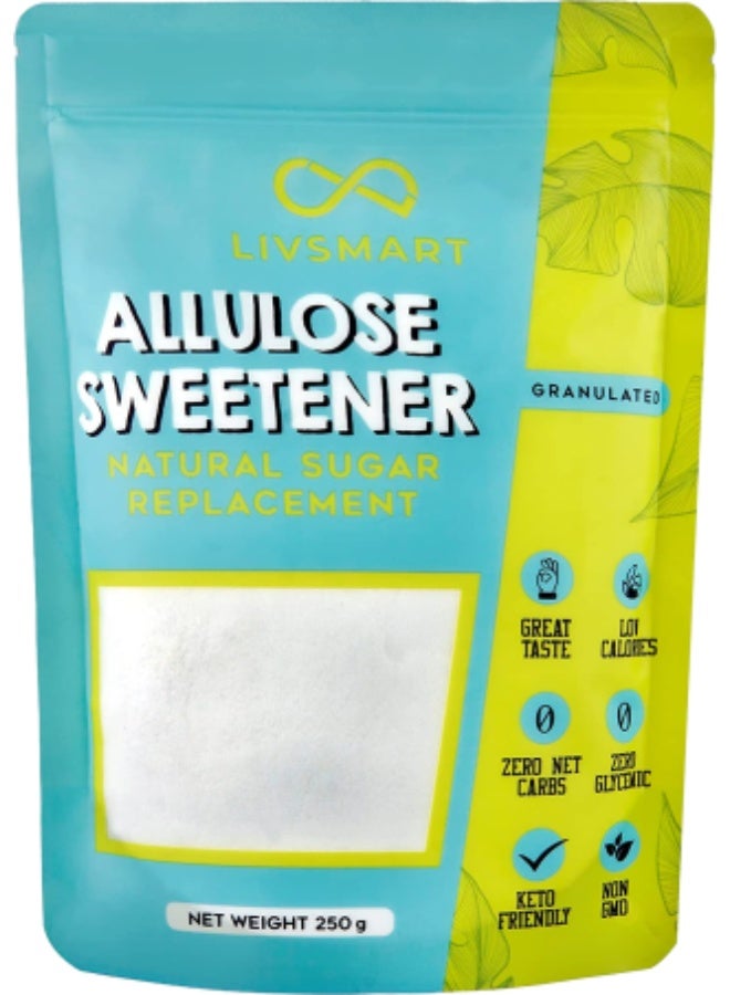 Livsmart Allulose Sweetener 250g – Keto & Vegan Friendly, Sugar-Free Natural Sweetener