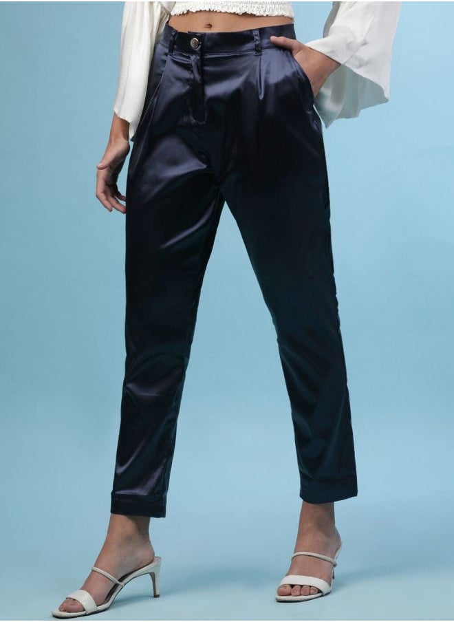 Freehand Women Tapered Solid Mid-Rise Pants  - Image 4
