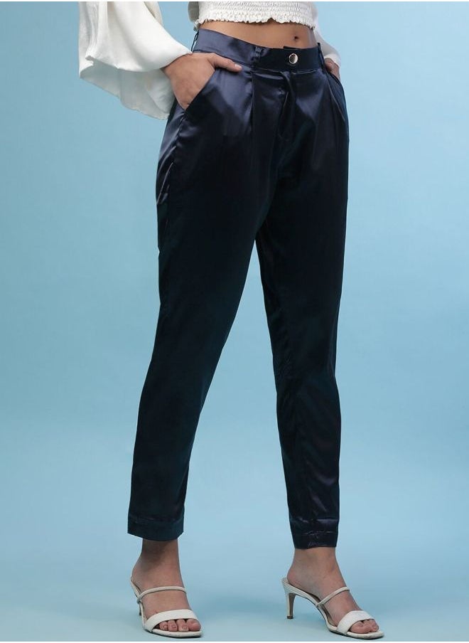 Freehand Women Tapered Solid Mid-Rise Pants  - Image 3