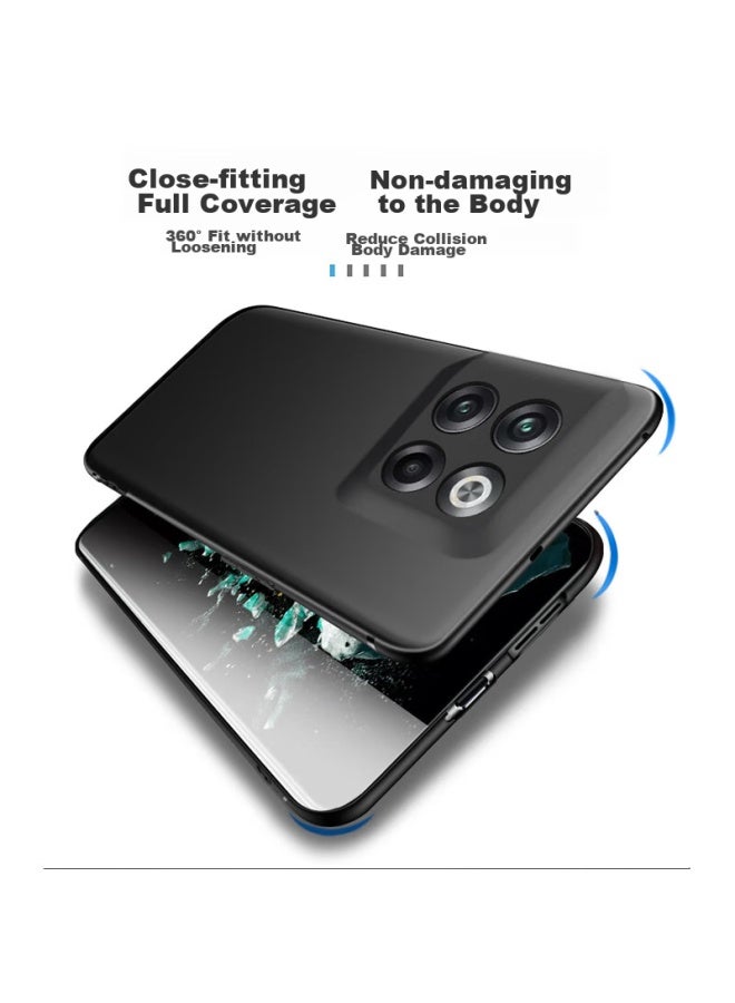 Freeson غطاء هاتف لـ Oneplus Ace Pro، غطاء رقيق حماية كاملة مضاد للصدمات من TPU الناعم مع تشطيب غير لامع ، أسود - Image 4