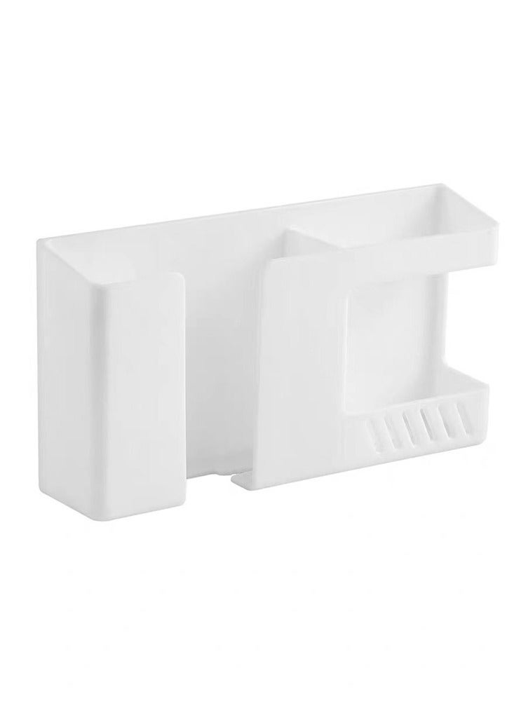 1PC Wall-Mounted Non-Punching Remote Control Storage Box Rack TV Air Conditioning Mobile Phone Charging Rack - Image 2