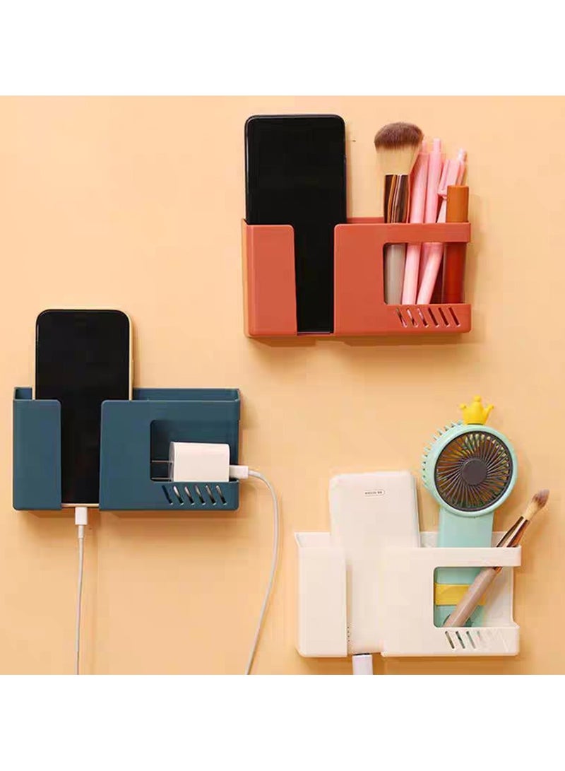 1PC Wall-Mounted Non-Punching Remote Control Storage Box Rack TV Air Conditioning Mobile Phone Charging Rack - Image 5