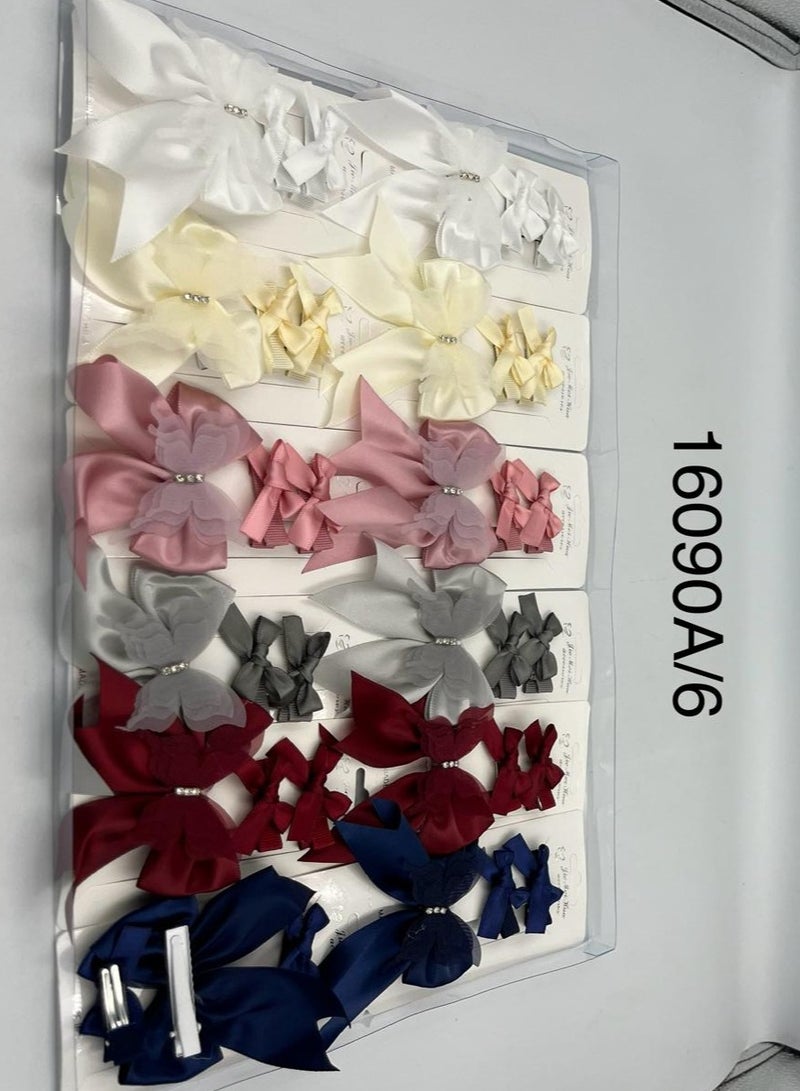 Mazaya Cute and lovely bow hair accessories 6 colors eye-catching - Image 1